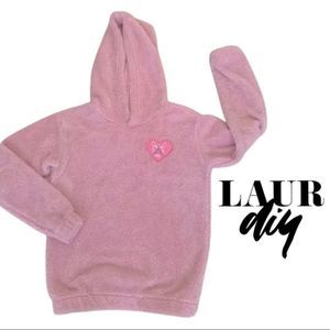 2/20 LaurDIY merchandise baby bubblegum pink teddy sweater soft hoodie XS